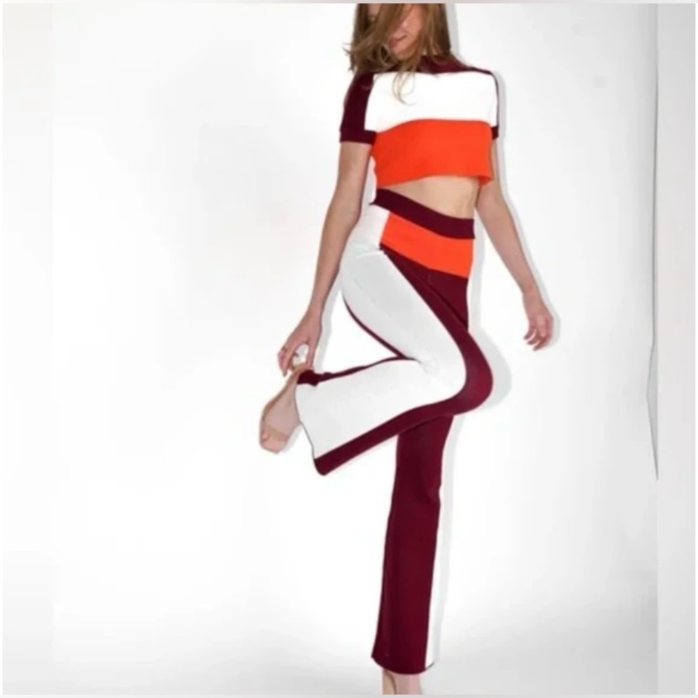 Yllw the Label | Ryder Colorblock Knit Set XS/S Two Piece Crop Top Pants